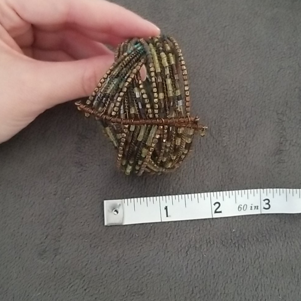 Multicolored Beaded Cuff - Picture 7 of 9